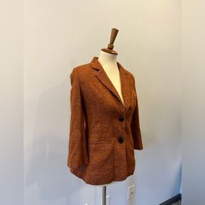 Cartonnier Anthropologie Rust Wool Blend Blazer Jacket Size Small
